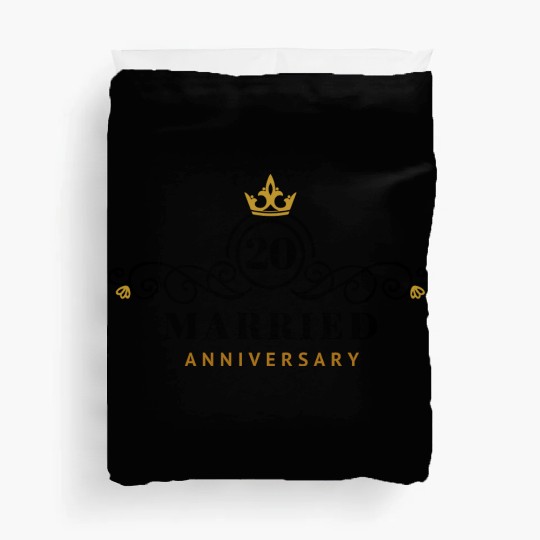 Wedding Anniversary 20 Years Duvet Covers