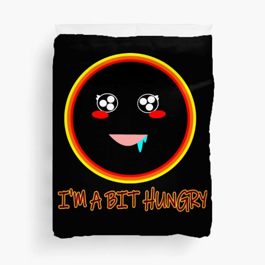 Hungry Black Hole Cute Kawaii Doodle Illustration Duvet Covers