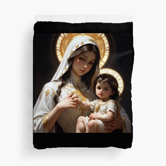 Beautiful Mother Mary and Baby Jesus Duvet Covers