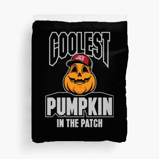 JACK-O-LANTERN IS THE COOLEST ON THE PUMPKIN PATCH Duvet Covers