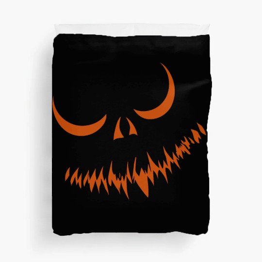 Creepy Jack o Lantern Carved Halloween Pumpkin Duvet Covers