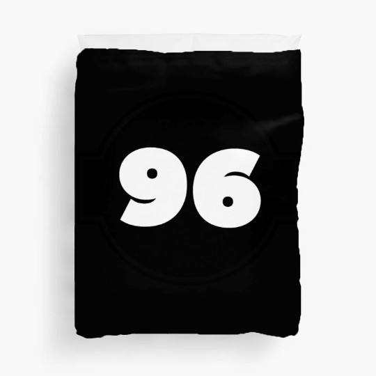 Black and White Number 96 Duvet Covers