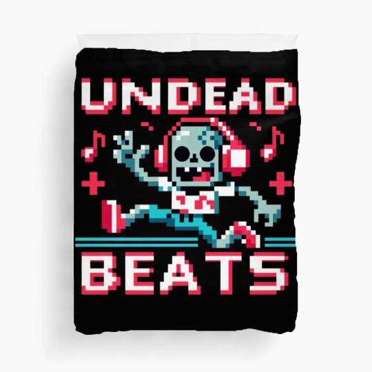 Undead Beats - 8-bit Zombie Groove Duvet Covers