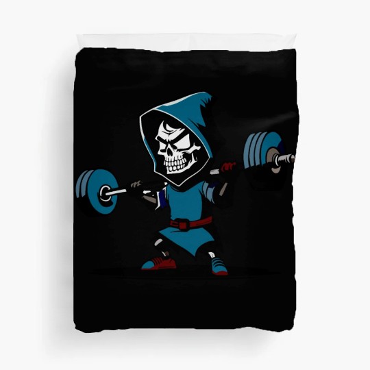Gym Reaper, Grim Reaper Duvet Covers halloween fitness