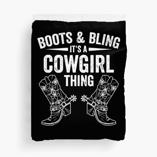 Funny Cowgirl Boots Bling Women Giftamerican pharo Duvet Covers