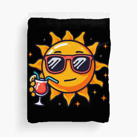 Sun cocktail relaxation star sun Duvet Covers