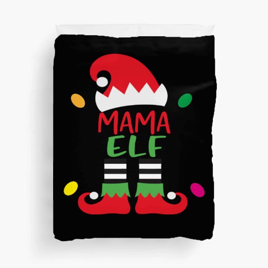 Merry Christmas mama elf Duvet Covers
