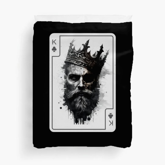King Gothic Poker Card Game Horror Creepy Duvet Covers