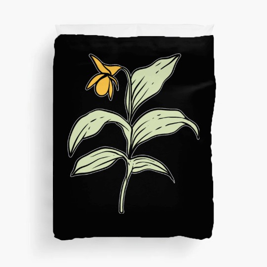 Yellow Orchid Plants Lover Gift Duvet Covers