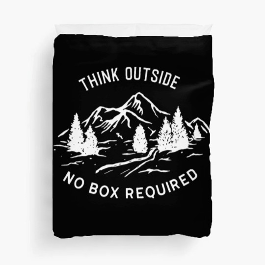Nature Camping Mountains, Think Outside No box Duvet Covers