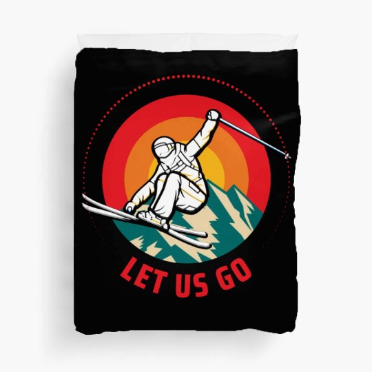 "Winter Wonderland Thrills: Snowboarder's Paradise Duvet Covers