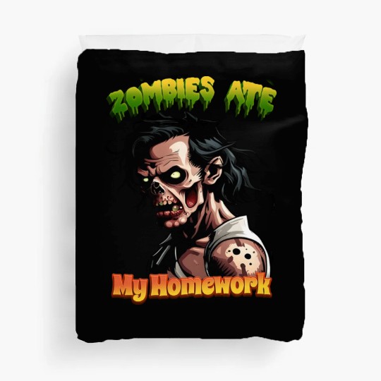 Zombies Ate My Homework Duvet Covers