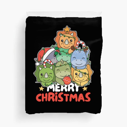 Dinosaur Christmas Tree Merry Christmas Duvet Covers