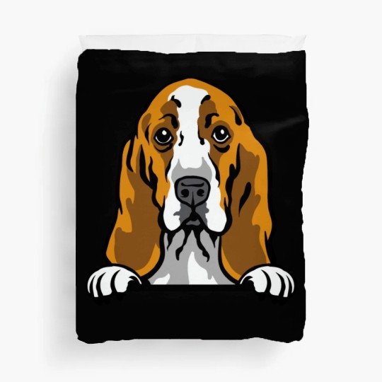 Basset Hound Serenity: A Gentle Companion Duvet Covers
