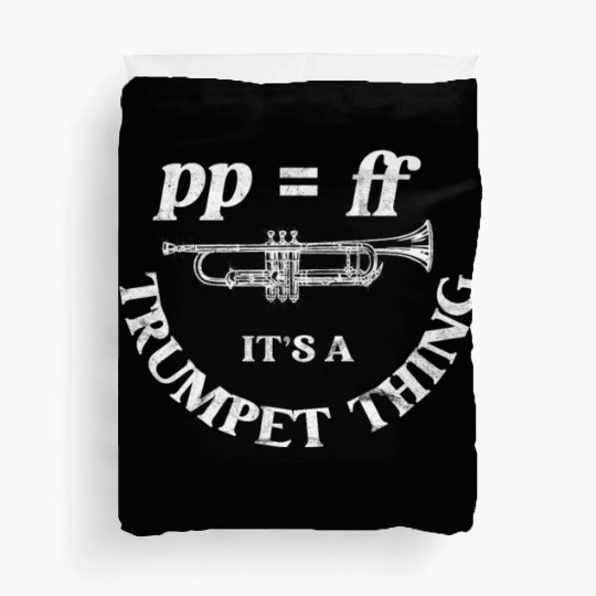 Funny Trumpet Player Marching Band Music Teacher Duvet Covers