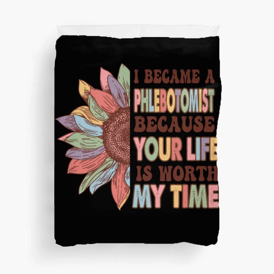 Phlebotomist Rainbow Leopard Print Face Duvet Covers