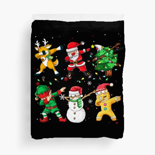 Dabbing Santa Elf Friends Christmas Boys Girls Men Duvet Covers