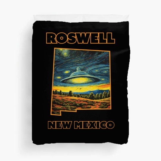 New Mexico Roswell - Alien Saucer Duvet Covers