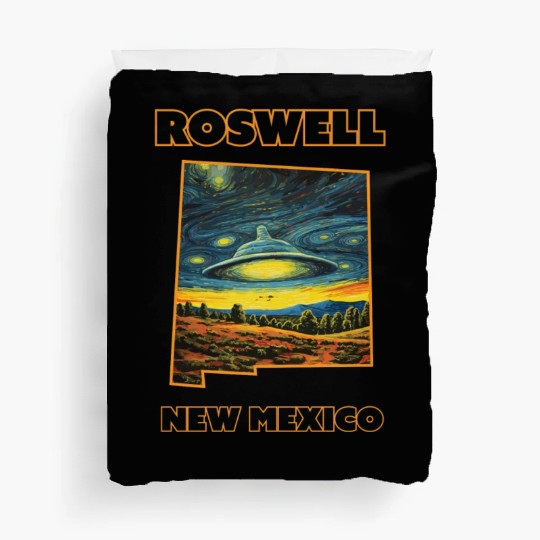 New Mexico Roswell - Alien Saucer Duvet Covers