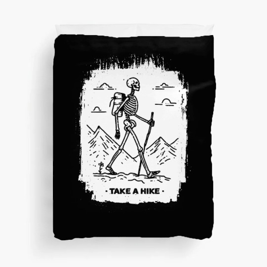 Take a Hike - White Ink Duvet Covers