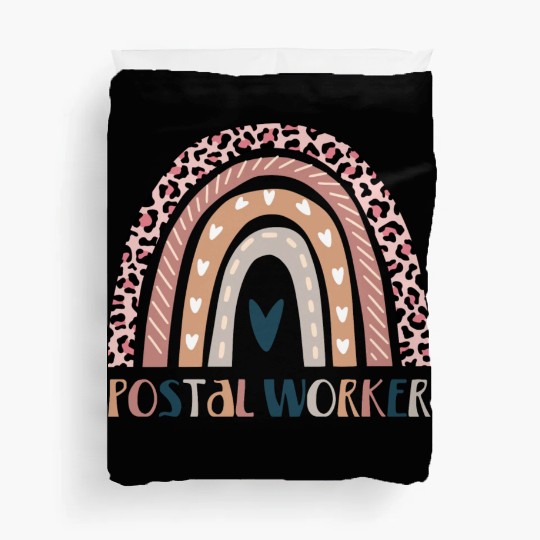 Postal worker rainbow Duvet Covers