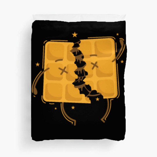 filled Waffle Dough Pastry Baker Snack Duvet Covers