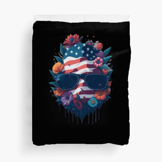 Usa patriotic Vector Duvet Covers