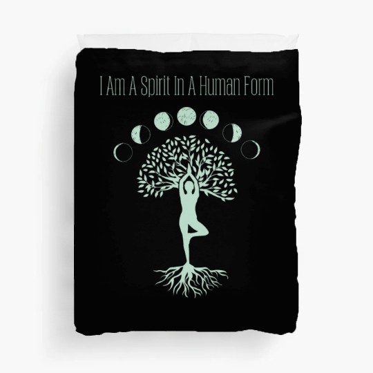 Spirit in Human Form, Moon Phases and Tree of Life Duvet Covers