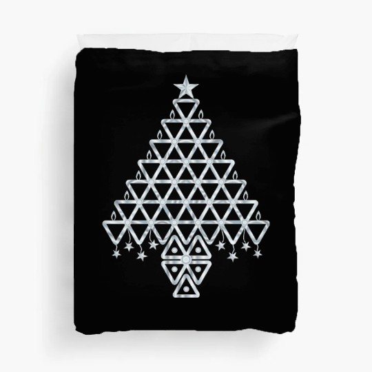 Silver Christmas Symbolic tree Duvet Covers