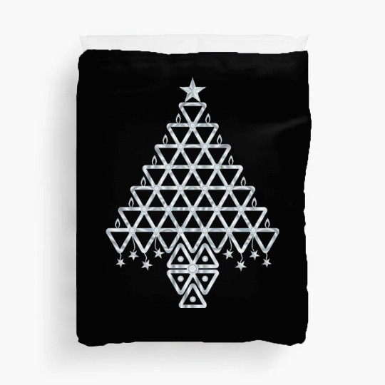 Silver Christmas Symbolic tree Duvet Covers