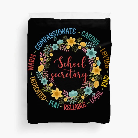 School secretary circle Duvet Covers