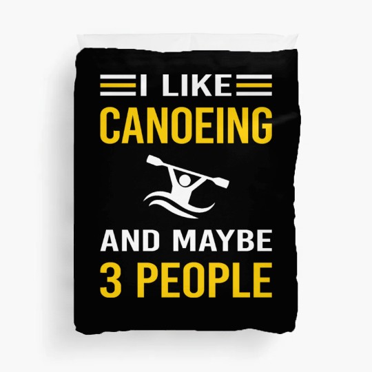 3 People Canoeing Canoe Duvet Covers
