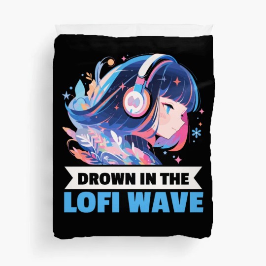 Lofi Music Lover Low Fidelity Japanese Aesthetic Duvet Covers