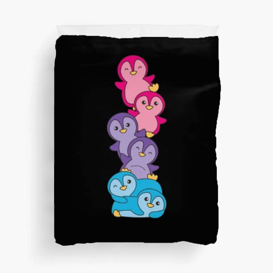 Androgynous Flag Pride Lgbtq Cute Penguin Duvet Covers