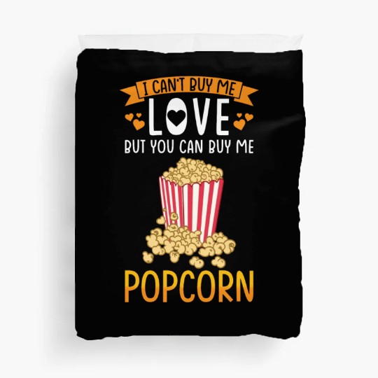 Popcorn Lover Gift Funny Popcorn Duvet Covers