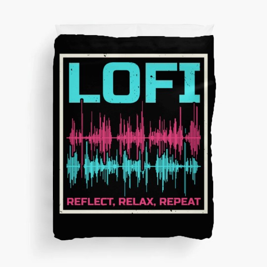 Lofi Music Lover Low Fidelity Japanese Aesthetic Duvet Covers