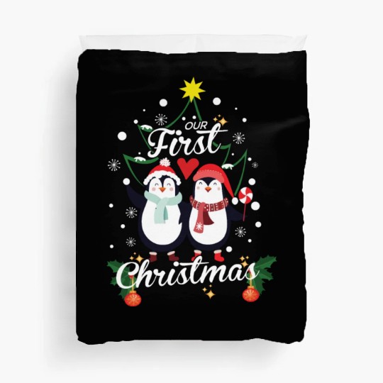Penguins First Christmas Newborn Duvet Covers