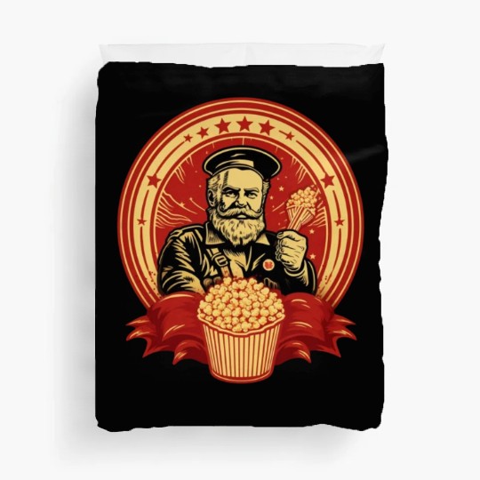 Popcorn Communist Propaganda #1 Duvet Covers
