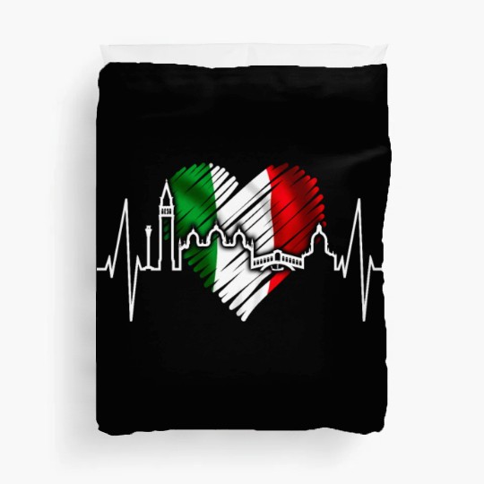 Venice Skyline Italy Heartbeat Italia Love Venezia Duvet Covers