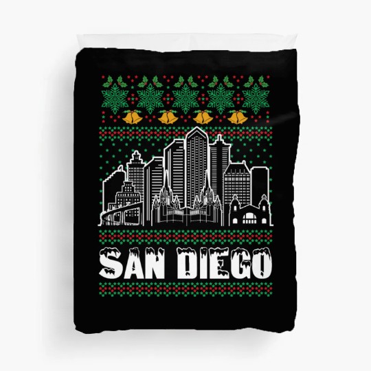 San Diego California Ugly Christmas Duvet Covers