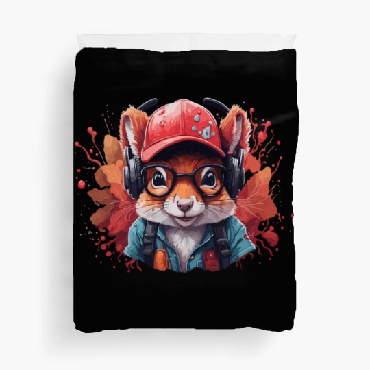 squirrel animal art I cool cute squirrel Duvet Covers