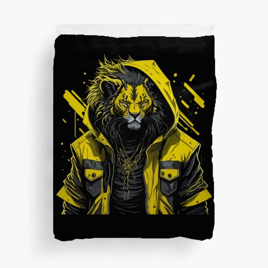 lion animal art I cool cute lion Duvet Covers