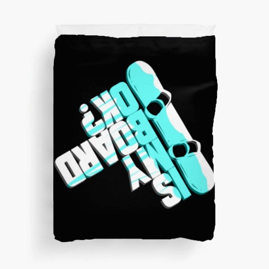 Funny Snowboarding Gift for Winter Holidays Duvet Covers