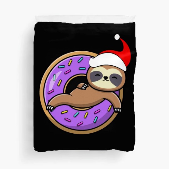 Sloth and Donut Christmas Duvet Covers