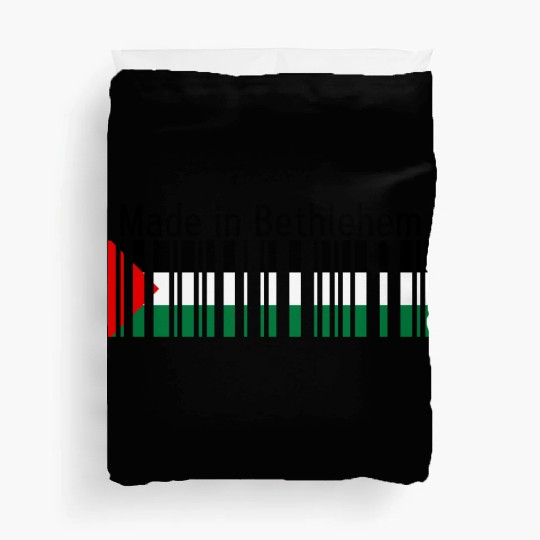 Made in Bethlehem Barcode Palestine Flag for Pales Duvet Covers