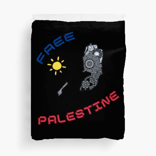 FREE PALESTINE, FREE GAZA PALESTINE. Duvet Covers