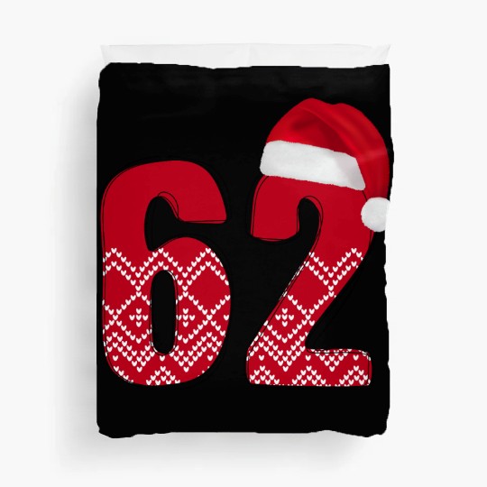 62 Red and White Christmas Number Sixty Two Duvet Covers