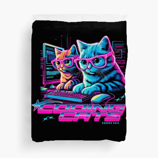Coding Cats Programmer Duvet Covers