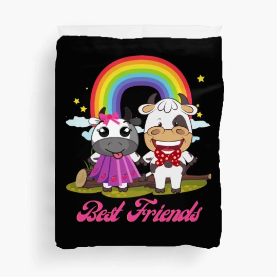 Cow Mooey Cute Strawberry Cow Best Friends Duvet Covers