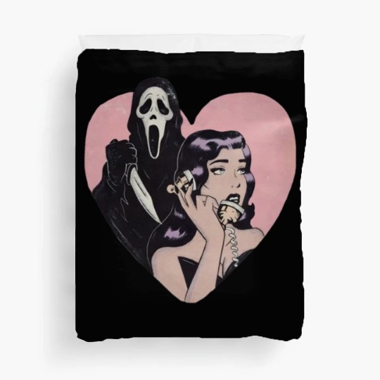 ghostface phone call love heart Duvet Covers